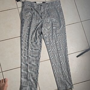 Zara Black and White Checkered Pants